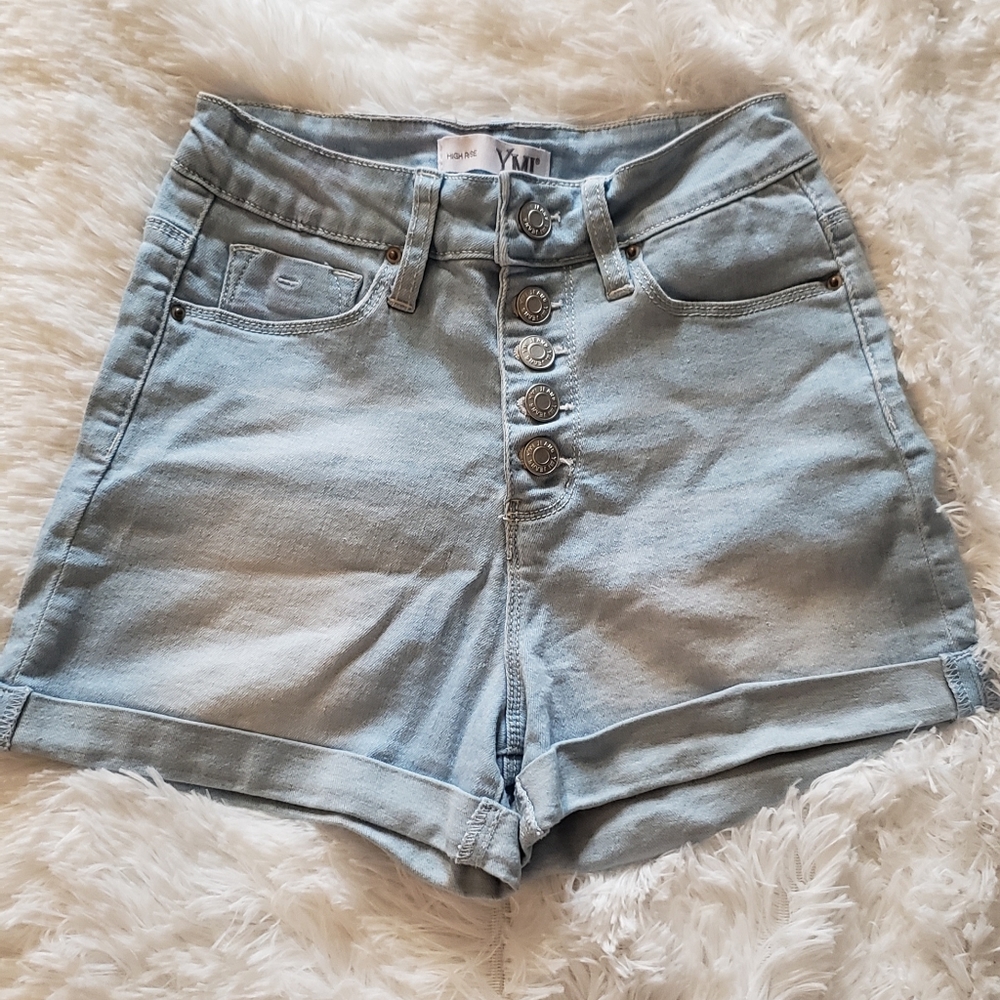 YMI 2 High-Rise Denim Shorts